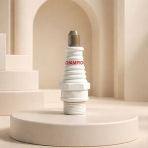 1975 Avon #13 Empty Champion Spark plug Milk Glass Colored Bottle